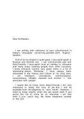 13 formal letters: applying for a job 11 puslapis