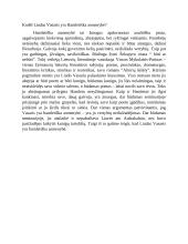 Kodėl Liudas Vasaris yra Hamletiška asmenybė?