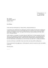 Letter of application for a sales consultant position