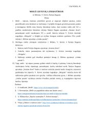 Meilė lietuvių literatūroje - planas