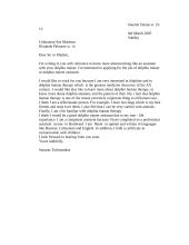 Formal letter about a dolphin trainer position 1 puslapis