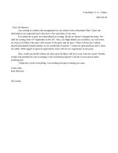 Letter: information letter about a school visit