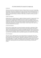 Are books beneficial for people of younger age