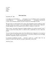 Letter: motivation letter