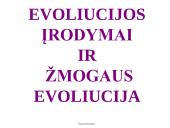 Evoliucijos įrodymai ir žmogaus evoliucija