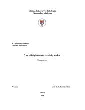 5 socialinių internetinių tinklapių analizė: facebook.com; myspace.com; one.lt; pazintys.lt ir ieskok.lt