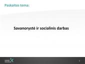 Savanorystė ir socialinis darbas