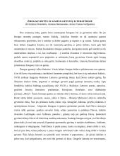 Žmogaus ryšys su gamta lietuvių literatūroje (kalbėjimas)