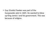 Guy Fawkes Night (skaidrės anglų kalba) 2 puslapis