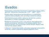 Automatinių transmisijų valdymo ir reguliavimo sistemos, jų algoritmai 11 puslapis