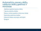 Automatinių transmisijų valdymo ir reguliavimo sistemos, jų algoritmai 7 puslapis
