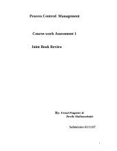 Book review: process centered management