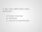  1830-1831 sukilimas. Testas su atsakymais 3 puslapis