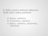  1830-1831 sukilimas. Testas su atsakymais 6 puslapis