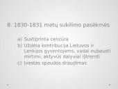  1830-1831 sukilimas. Testas su atsakymais 9 puslapis