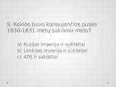  1830-1831 sukilimas. Testas su atsakymais 10 puslapis