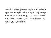 Just. Marcinkevičius - skaidrės 4 puslapis