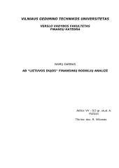Finansinių rodiklių analizė: AB "Lietuvos dujos"