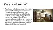 Advokato profesija (skaidrės) 2 puslapis