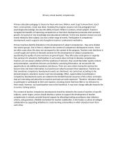 Primary school teacher competencies