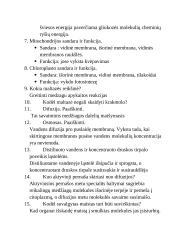 Kartojimo klausimai iš vadovėlio „Bios 9“  I dalies 2 puslapis