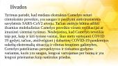 Straipsnio analizė. Antivirusinis medaus ekstrakto Camelyn poveikis SARS- CoV-2 8 puslapis