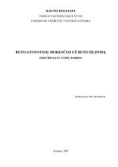 Gyventojų mokesčiai už buto šildymą