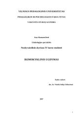 Ikimokyklinis ugdymas