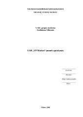 Įmonės aprašymas: prekyba UAB "VP Market"