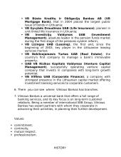 Įmonės pristatymas: Joint Stock Company Vilniaus bankas Group 4 puslapis