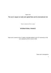 International finance: 10' th anniversary of the euro