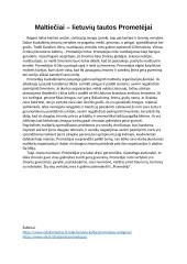 Maltiečiai – lietuvių tautos Prometėjai