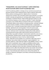 Reklama per COVID-19 – pandemijos poveikis agentūroms, vartotojams 2 puslapis