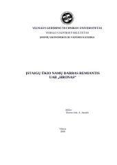 Įstaigų ūkis: UAB "Hronas"