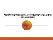 Akcinės bendrovės „Swedbank” socialinė atsakomybė