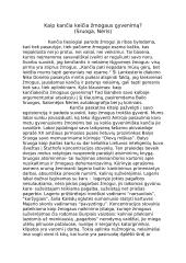 Kaip kančia keičia žmogaus gyvenimą? (Sruoga, Nėris)