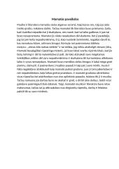 Pastraipa. Mamatės paveikslas