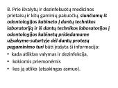 Dantų technikos laboratorijų infekcijų kontrolės reikalavimai 6 puslapis