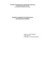 Mašinų gamybos technologija - hidraulinė įvorė 1 puslapis
