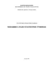 Nedarbo lygio tyrimas