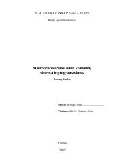 Mikroprocesoriaus i8080 komandų sistema ir programavimas