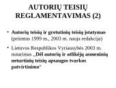 Autorinės teisės bendrosios nuostatos  3 puslapis