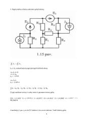 Duotos nuolatinės srovės tiesinės elektros grandinės skaičiavimas 9 puslapis