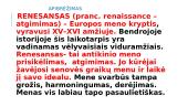 Renesanso menas (skaidrės) 2 puslapis