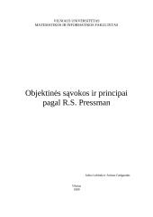 Objektinės sąvokos ir principai pagal R.S. Pressman