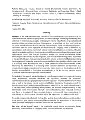 Prekybos centro patrauklumą lemiančių vidinės aplinkos veiksnių poveikis vartotojų pasitenkinimui ir pakartotiniam pirkimui  3 puslapis