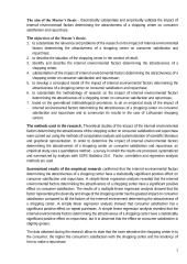 Prekybos centro patrauklumą lemiančių vidinės aplinkos veiksnių poveikis vartotojų pasitenkinimui ir pakartotiniam pirkimui  4 puslapis