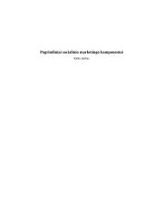 Pagrindiniai socialinio marketingo komponentai