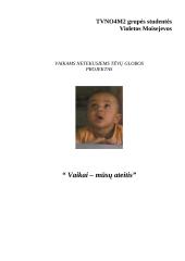 Projektas "Vaikai – mūsų ateitis" 2 puslapis
