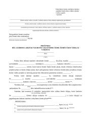 Prašymas dėl leidimo laikinai naudotis valstybine žeme žemės ūkio veiklai vykdyti